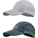 ELLEWIN 2 Pack Unisex Baseball Cap Foldable Sports Hat with UPF 50+ Runing Hat