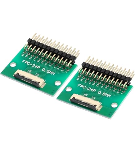 sourcing map 5 stuks FPC FFC PCB converter stekkerplaat 12P 0,5 mm naar busszijde 1mm achter op DIP 2,54 mm voor LCD 3D-printer DVD TV laptop audio