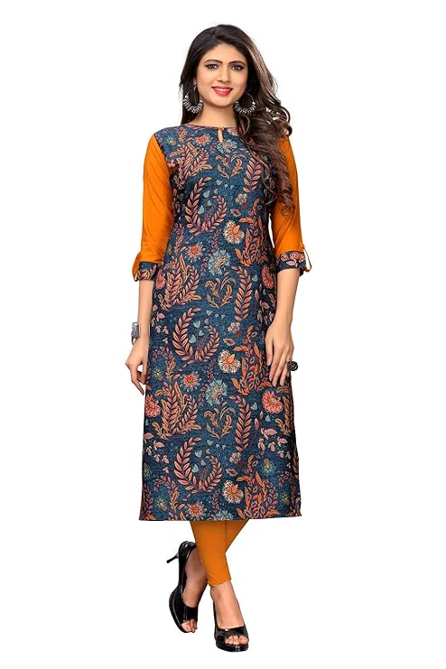 Women's Crepe Straight Kurta