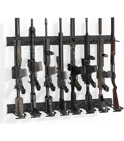 Rifle Wall Mount YOHKOH Gun Rack, Wall Mount Gun Rack Stand With Adjustable Feet For Atv Gun Rack