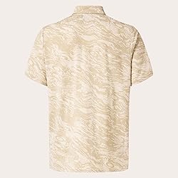 Oakley Men's Jacquard Polo, Duality Swirl Beige