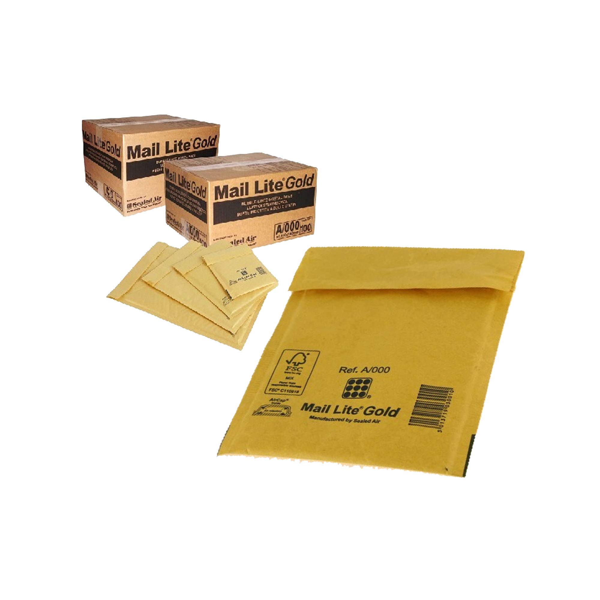 Generic 61528 Mail Lite, Gold, 110mm x 160mm, 100env/BX