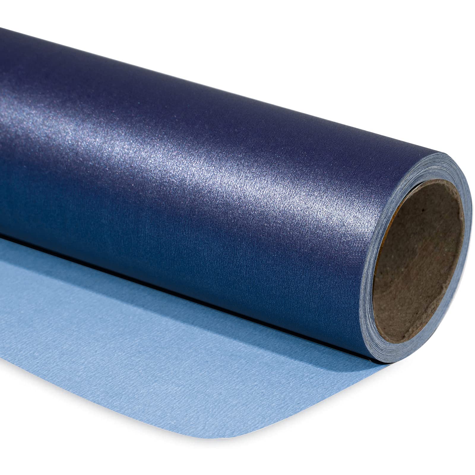 RUSPEPA Navy Blue Matte Wrapping Paper - 43.2 cm X 10 m - Solid Color Pearly - lustre Paper Perfect for Wedding, Birthday, Christmas, Baby Shower