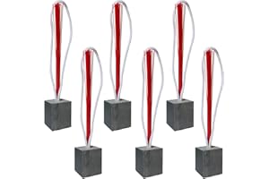 Joewuzun 6 Pack Base Plugs with Red Bristle Indicator Anchor Base Plugs for Baseball Field- Heavy-Duty, Strong, Anti Tearing