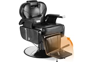 Artist hand Black All Purpose Hydraulic Recline Barber Chair Salon Beauty Styling Chair for Beauty Shop
