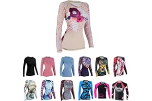 ROAR-INT Roar Women MMA Rash Guard BJJ Grappling Training Rash Guard Long Sleeve No-Gi MMA Fight Gear Shirt