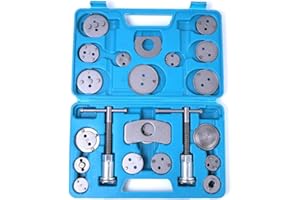 Yonligonju Heavy Disc Brake Caliper Compression Tool，22pc Professional Piston Compressor Tool Set for Automotive Brake Pad Replacement (Blue)