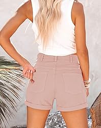 Hilltichu Womens Relaxed Fit Casual High Waist