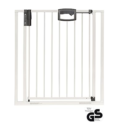 Geuther - Türschutzgitter Easylock 4792+, für Kinder, Hunde und Katzen, Befestigung ohne Bohren,zum klemmen, umbaubar in Trep