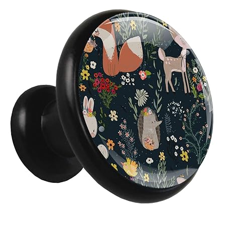 Kommode Knöpfe Blumen Tiere Metall dekorative Schrank Schublade Schrank