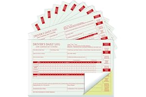 suituts 12 Pack Driver Daily Log Book, 2 Part Carbonless, 5.5 x 8.5 Inch Driver Vehicle Inspection Report Book for Trucker, P