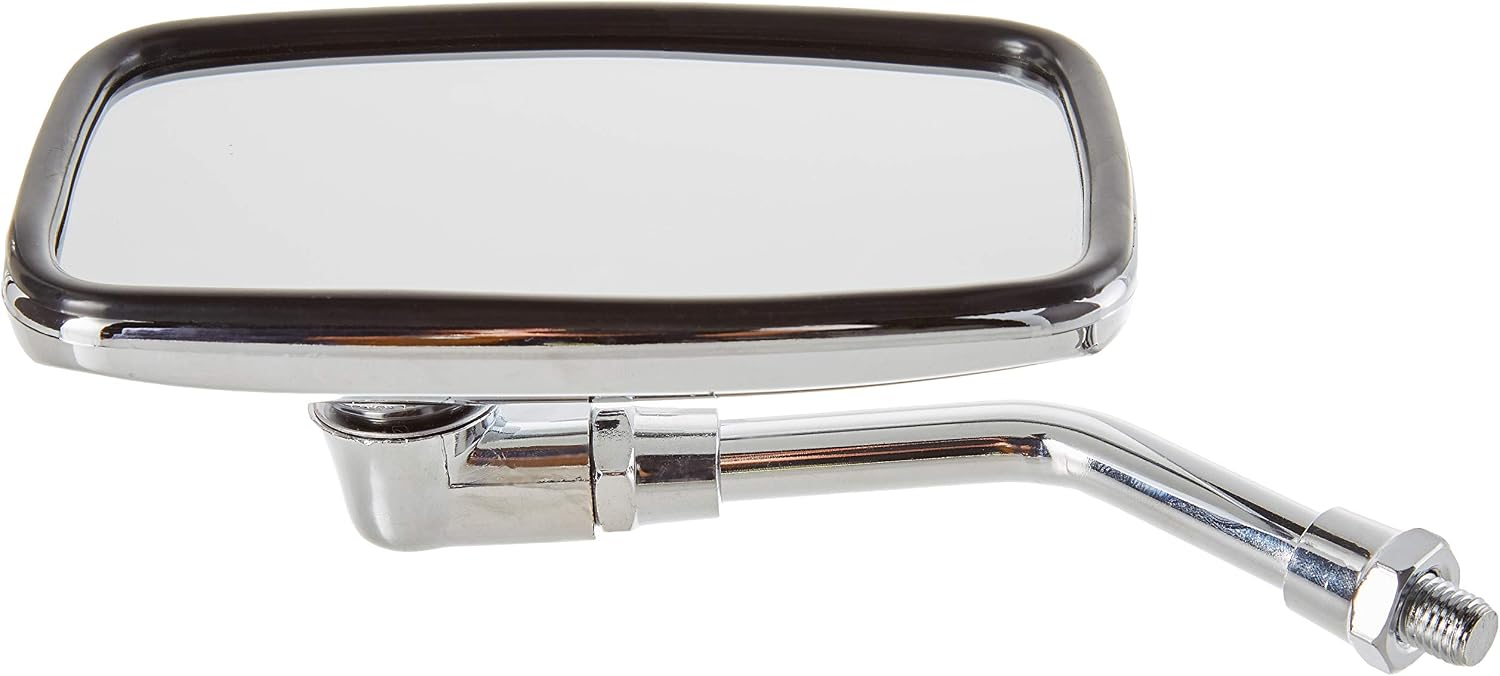 A-Pro Universal Mirrors Rearview Scooter Moped Motorcycle Motorbike Chrome M10, Black, 13 x 7.5 cm - Image 5