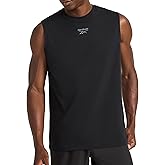 Reebok Mens Legacy Sleeveless Crewneck Tank Top, Standard Fit, Lightweight Cotton-Poly Jersey Fabric