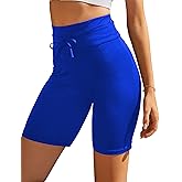 Ekouaer Women's Board Shorts High Waist Swim Shorts Beach Surf Swimwear Shorts S-4XL
