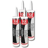 Red Devil 0637 Asphalt Crack Filler Sealant &ndash; Black Acrylic Driveway Sealer for Cracks &amp; Joints, Forms a Water-Resistant Seal, 10.1 fl oz, Pack of 4, Made in USA