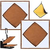 BSTSLL Heat Press Covers 15 x 15 Inch for Top and Bottom Platens | 2 Pcs Heat Press Platen Wrap Cover Reusable Teflon Sheets Protector for Sublimation, DTF and Heat Press Transfers