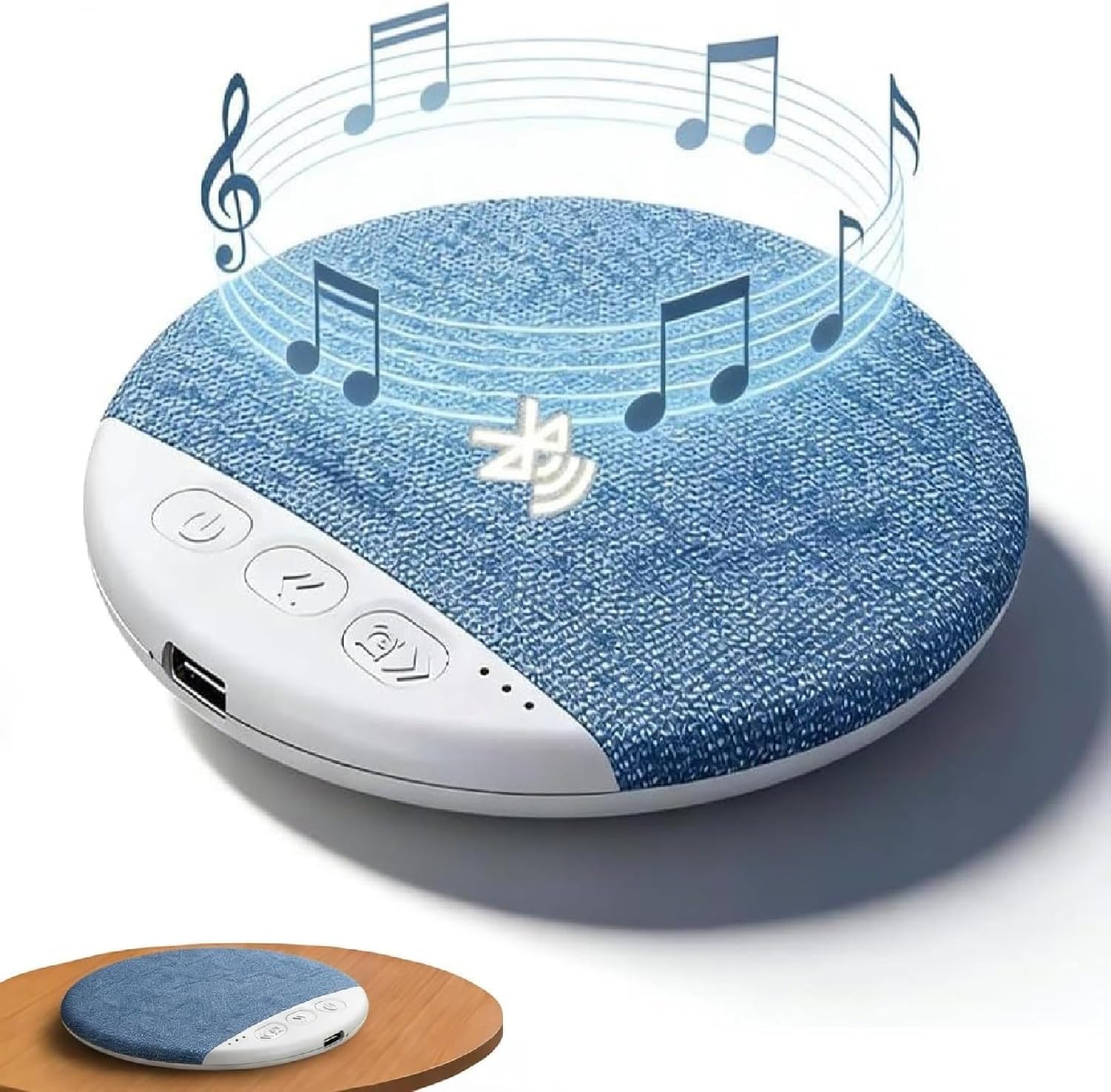 Sleep Pillow Speaker, 2026 New Bluetooth Pillow Speaker, with White Noise Timer Wireless Sleep Aid with Stereo Bass Private Sleep Headphones for Adult(Blue)