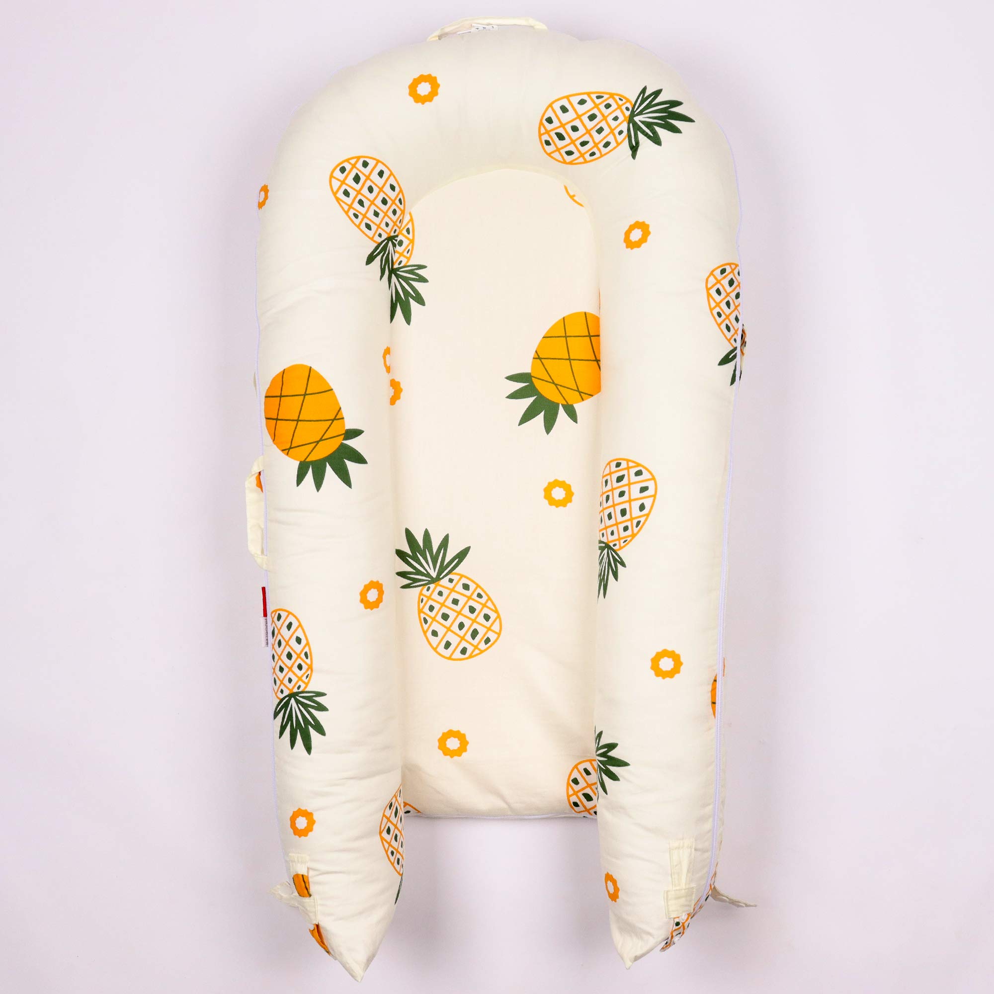 DockATot Deluxe Lounger Cover - 100% Cotton, Hypoallergenic Replacement - Pineapples