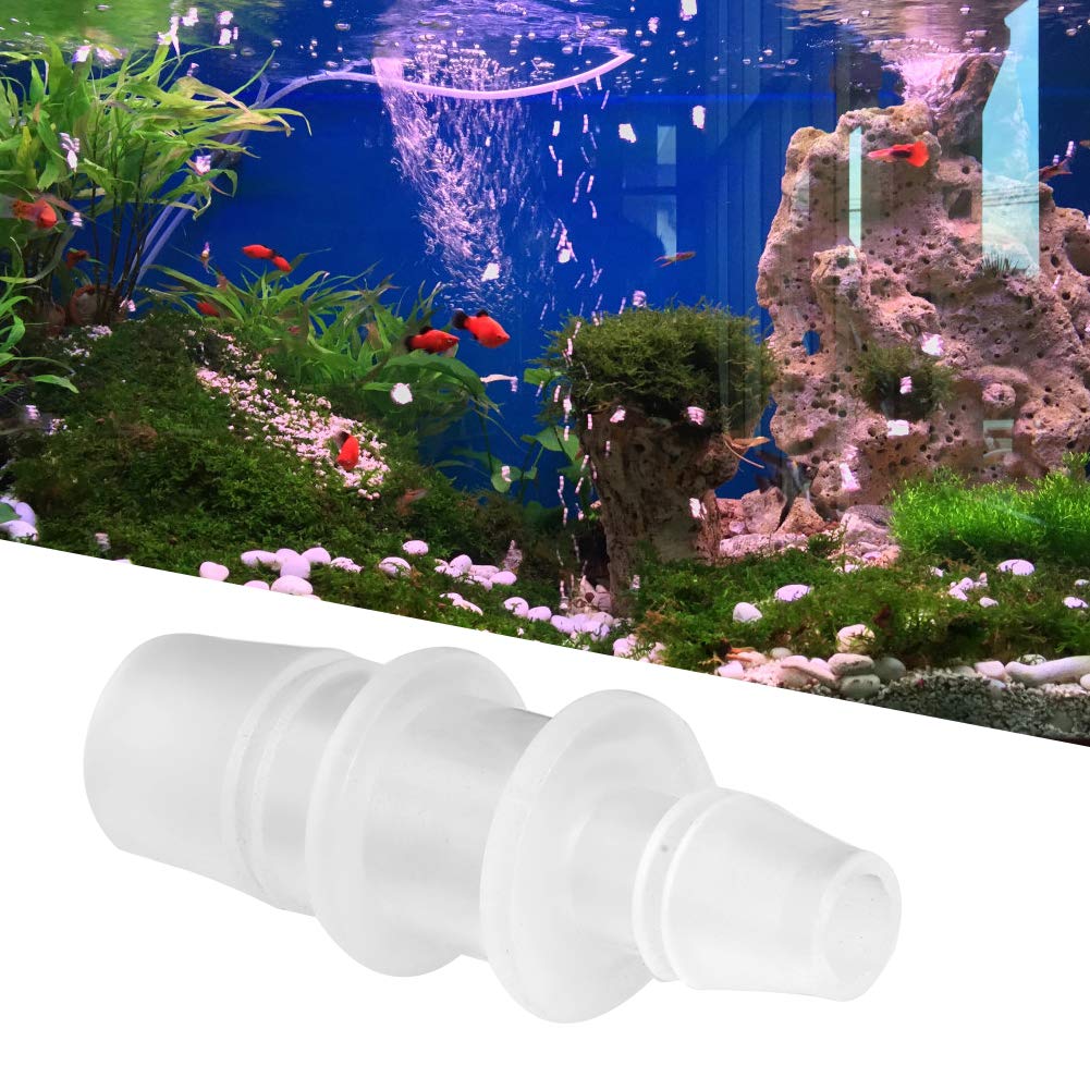Pssopp Aquarium Hose Adapter Fish Tank Hose Converter Aquarium Tubing Pipe Connector Air Pump Hose Accessories (5 pcs 8mm/16mm)