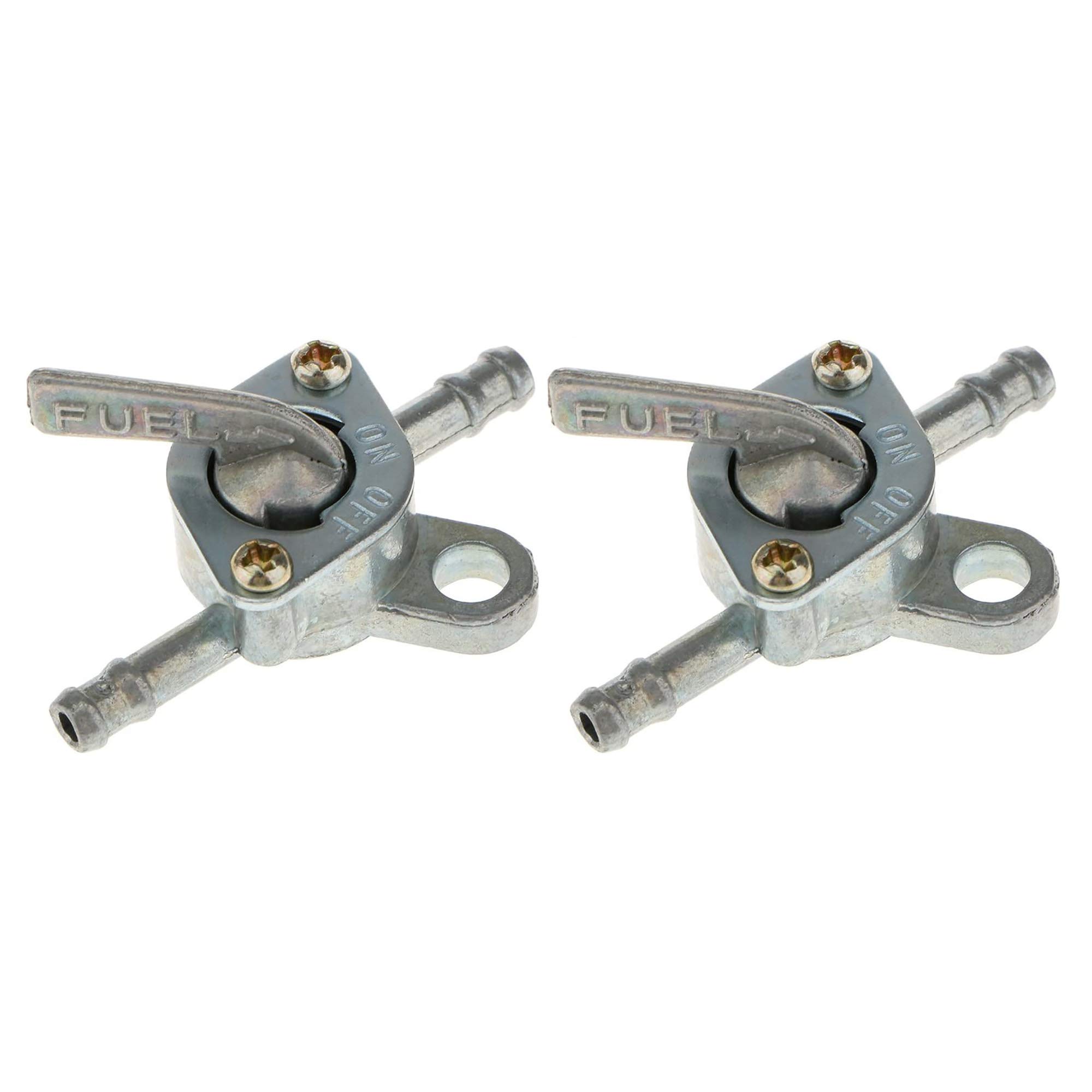 POFET 2pcs Fuel Gas Valve Petcock Tap 3Port Shut Off Swtich Pump for ATV Quad Dirt Bike