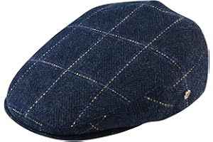 VOBOOM Men's Herringbone Flat Ivy Newsboy Hat Wool Blend Gatsby Cabbie Cap