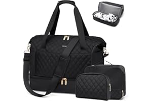 MDODO Travel Duffel Bag, Weekender Duffle Bags for Women with Wet Pocket and Shoes Compartment Carry on Overnight Bag for Wom