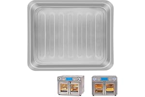 GCQ Air Fryer Tray for Emeril Lagasse Dual Zone 360 Oven 25 QT Extra Large, 14''×12'' Steel Air Fryer Accessories Grill Pan Grill Plate Crisper Plate Replacement Parts Rack