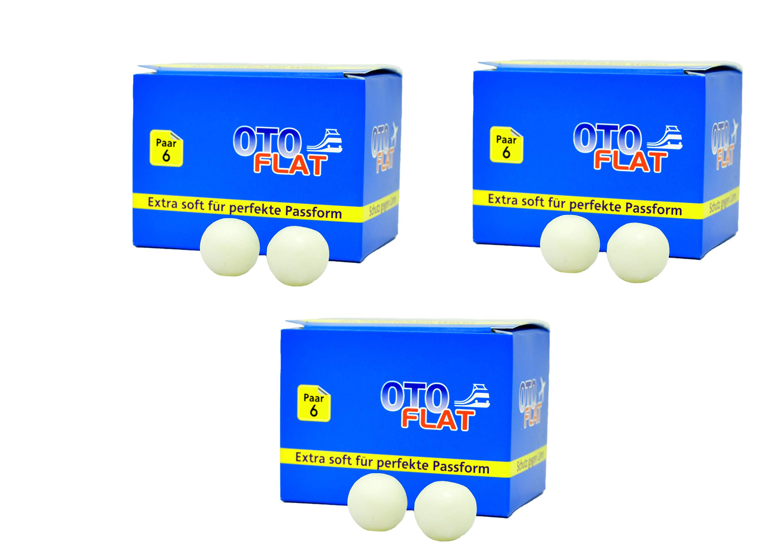 Otoflat Pack of 3 Ear Plugs with Natural Beeswax - Pack of 36 - Premium Hearing Protection for Comfortable Sleep - Certified SNR29dB Noise Reduction, Ear Plug Sleep