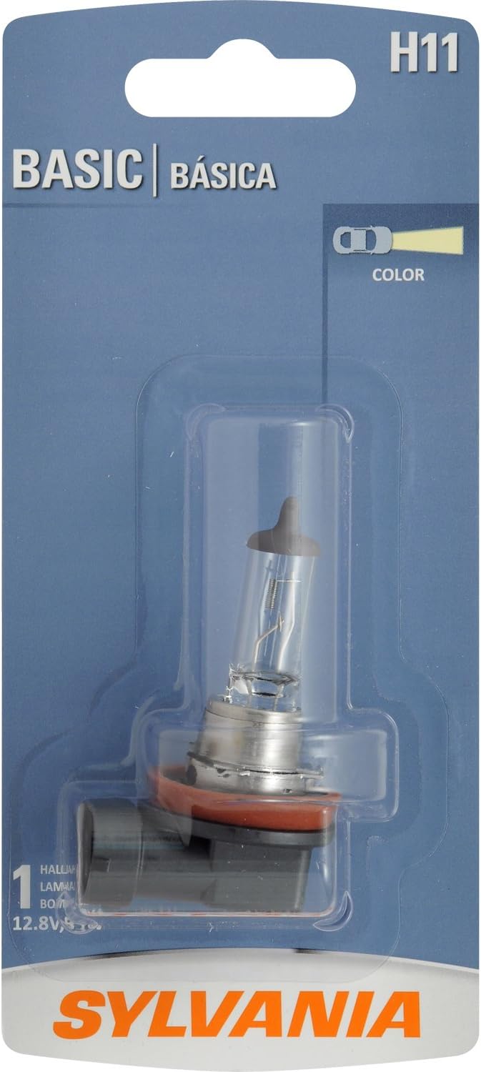 SYLVANIA - H11 Basic - Halogen Bulb for Headlight, Fog, Daytime Running Lights, and Cornering Applications (Contains 1 Bulb)