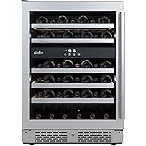 Avallon AWC242DZLH 24 Inch Wide 45 Bottle Capacity Dual Zone Wine Cooler with Left Swing Door