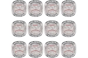 ZZXZJW 12 Pcs Baseball Championship Ring Trophy Award Gift Tournament Championship Ring Winner Tournament Team, from Size 8 to 11,