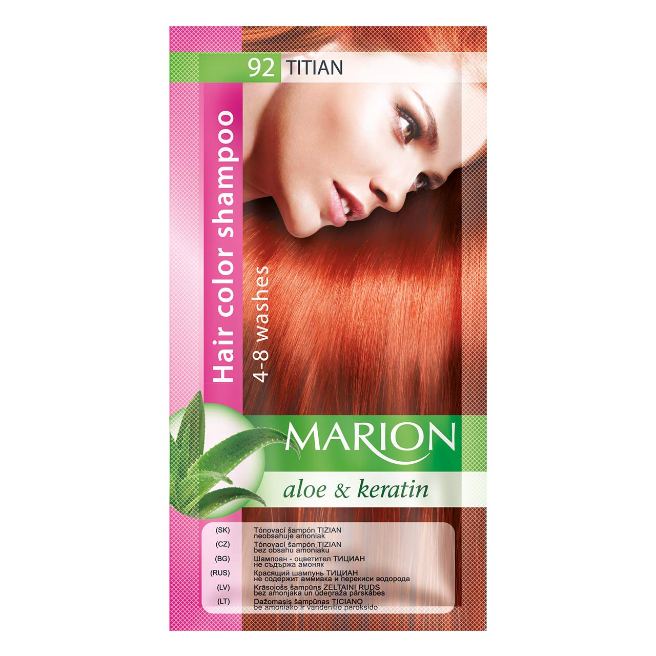 Marion Hair Dye Shampoo Bag Semi-Permanent Colour 4 to 8 Washes with Aloe and Keratin — image 1