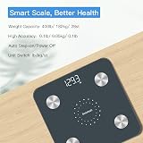 HOMEBUDS Bathroom Scale with App Sync 13 Body Composition BMI 400lb Blue view 7