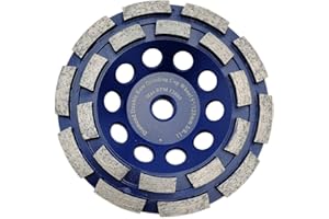 DT-DIATOOL 5 Inch Double-Row Diamond Grinding Wheel for Concrete Granite Marble
