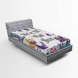 Ambesonne Alice in Wonderland Fitted Sheet, We are