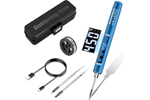 Cordless Soldering Iron Kit, Portable Cordless Soldering Iron, LCD Digital Adjustable Temperature Thermostatic Soldering Gun 