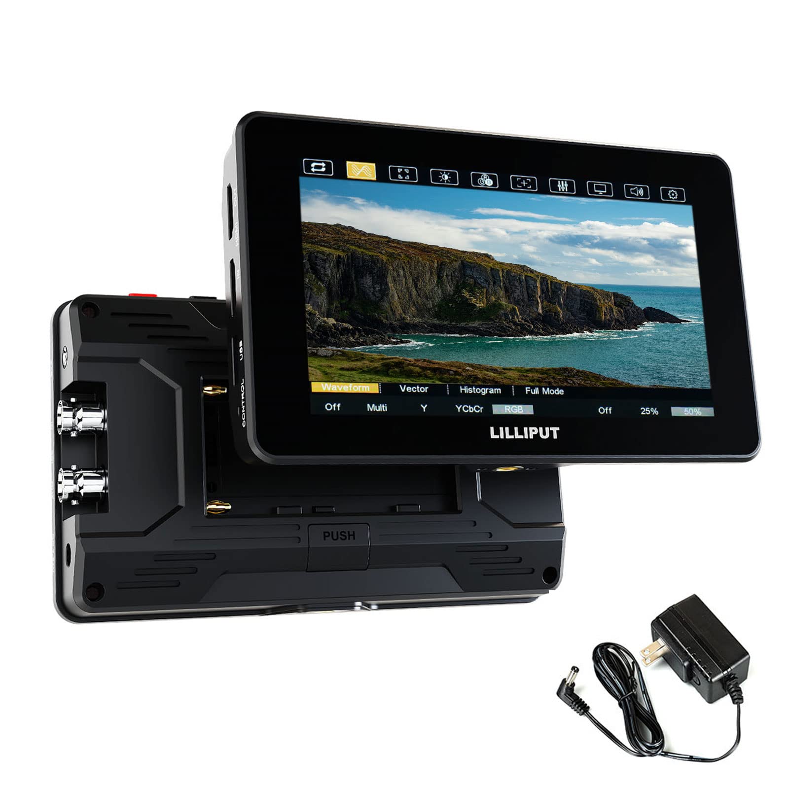 LILLIPUT HT5S 5.5 Inch Camera Monitor 2000nits Ultra-Bright Touch Control Screen with HDMI 2.0 3G-SDI Input Output LANC 3D-LUT Waveform