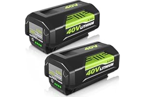 ENERMALL 2Pack 6.0Ah Replacement for Ryobi 40V Battery Lithium Compatible with Ryobi 40 Volt Battery OP4040 OP40401 OP4026 OP40261 OP4050 OP40201 OP40601 Compatible with Ryobi Battery 40V Power Tools (Green)