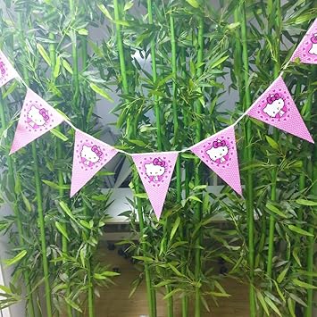 Partymane Hello Kitty Theme Bunting Paper Banner For Boy S