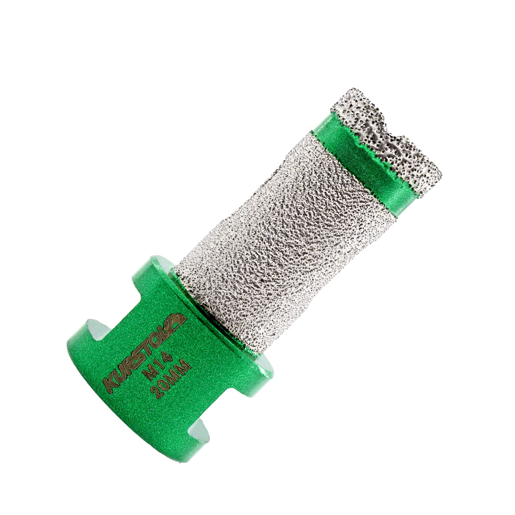 KURSTOL Diamond core drill bit - Diamond Finger Milling Bit Dia 20mm X M14 Thread for Enlarging Shaping Round Bevel Existing Holes in Porcelain,Hard Ceramic,Granite,Marble Roun — image 1