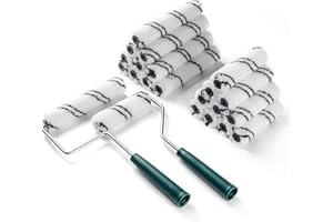 CoatPro Twools 20 Pack 4 Inch and 6 Inch Microfiber Paint Roller Covers with 2pcs Anti Rust Metal Roller Frames, Professional Grade Painting Tools for Walls, Ceilings, Furniture