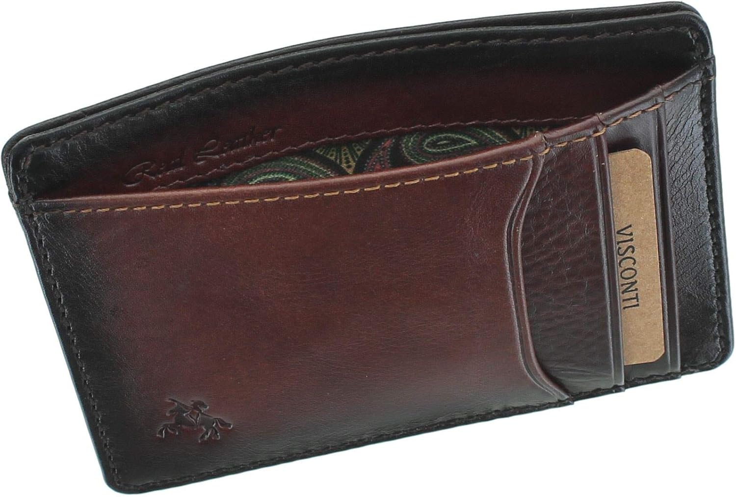 VISCONTI Atelier Collection Madison Leather Card Holder RFID Blocking AT67 Burnished Tan - Image 5