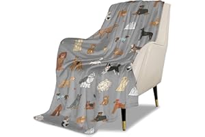 UGTEWXU Kids Cute Dogs Puppies Print Cartoon Throw Blanket for Boys and Girls 50"X40" Blanket with Dogs on It Suitable for All Season