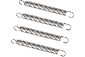 SING F LTD 4pcs 3.15 Inch Motorcycle Expansion Chambers Manifold Link Pipe Steel Swivel Springs 4pcs Motorcycle Exhaust Pipe