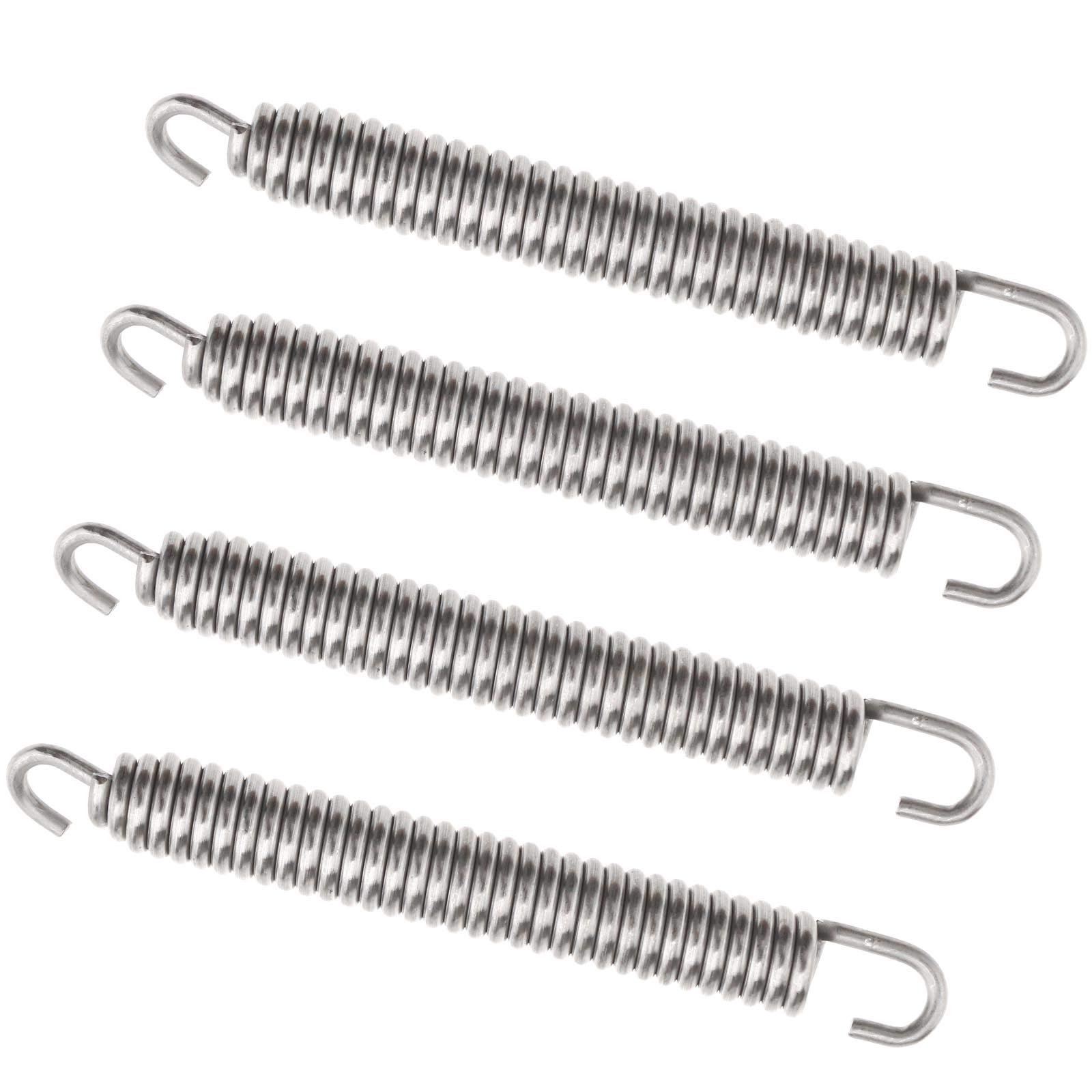 YINETTECH 3.15 x 0.4 Inch Expansion Chambers Springs Exhaust Springs Rotatable Mounting Spring 4pcs For Motorcycle Scooter ATV