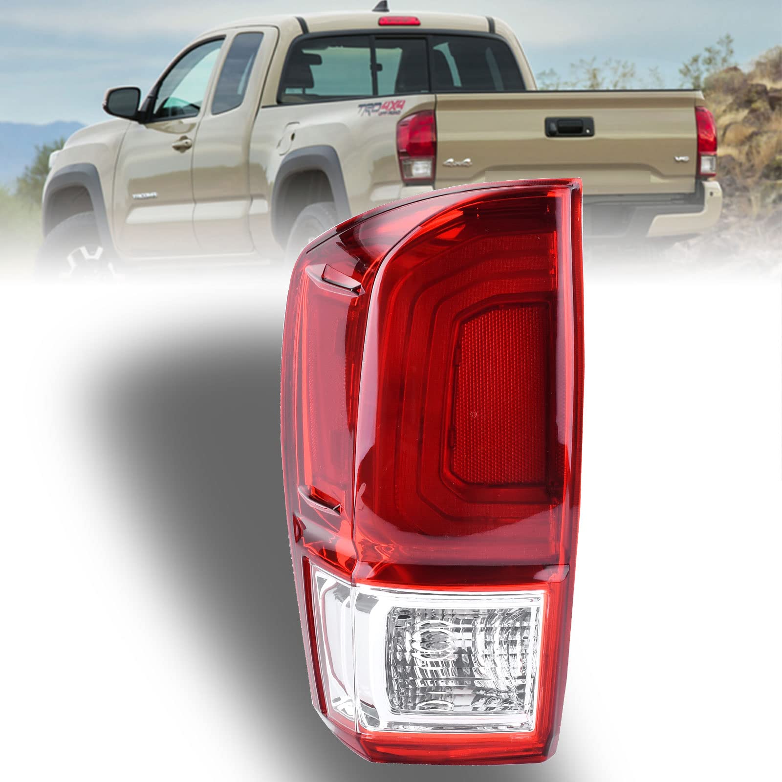 Photo 1 of Nakuuly Tail Light Rear Lamp Compatible With 2016-2022 Toyota Tacoma Left Driver Side Taillight Brake Signal Assembly with Bulb # ?81560-04170