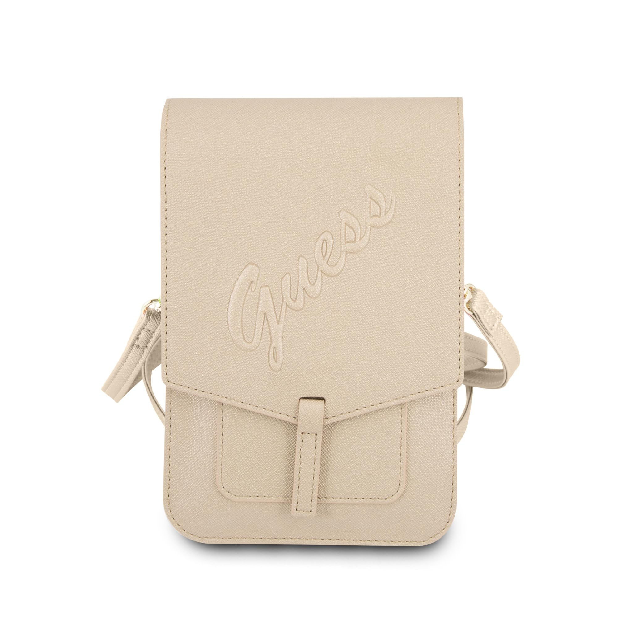 Guess GUWBRSAVSLG Golden Saffiano Script Bag