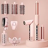 AVENHO 9 in 1 Hot Air Styler Wrap, High-Speed Hair Dryer Brush with Auto Wrap Curlers, Foldable Ionic Blow Dryer Brush for Fast Drying, Smoothing & Volumizing, Multi-Styling Tools (Gifts for Women)