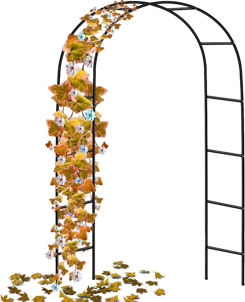 Crystals Garden Metal Arch 2m Arched Trellis Tubular Arbour for Climbing Plants