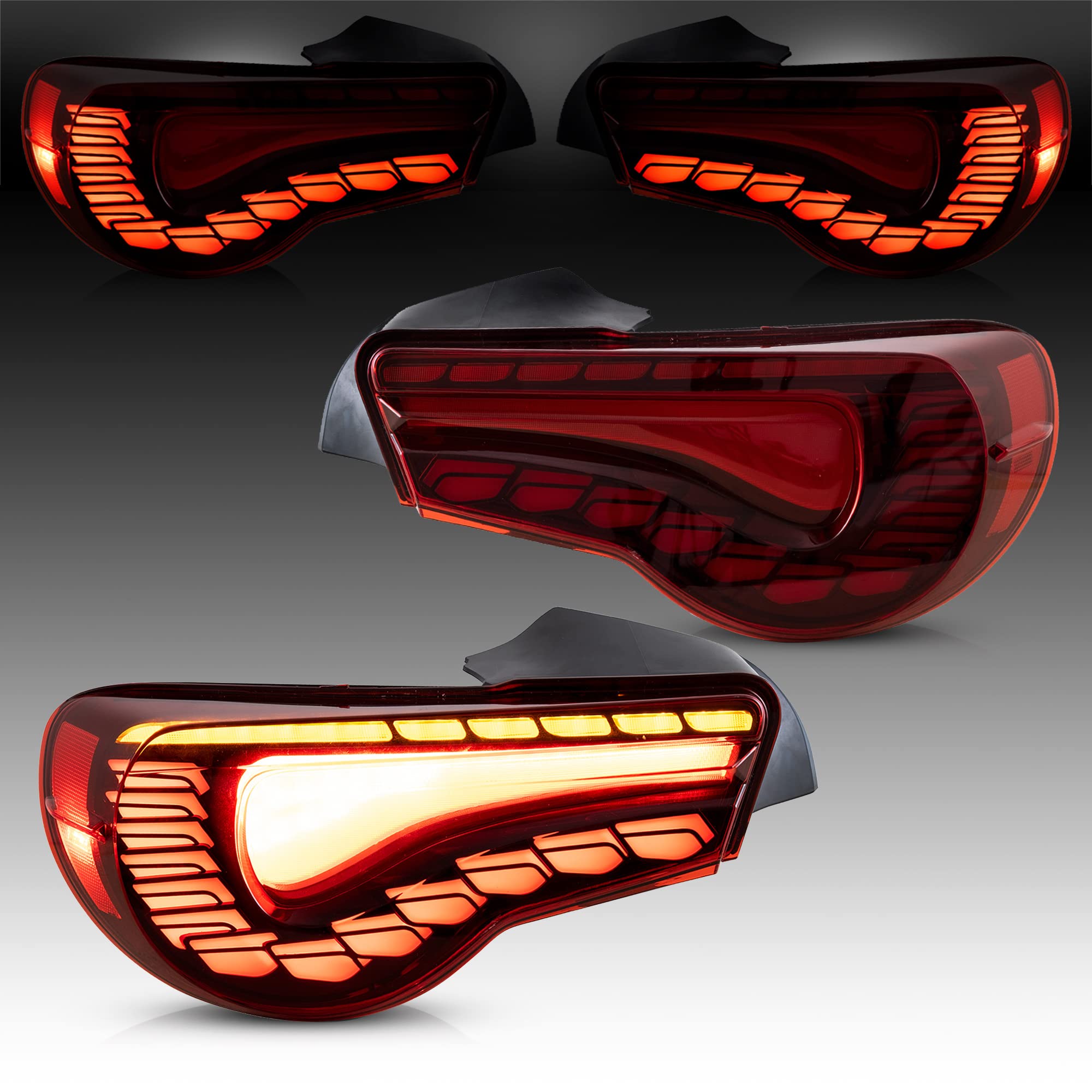 VLAND OLED Red Tail Lights Compatible For [Toyota